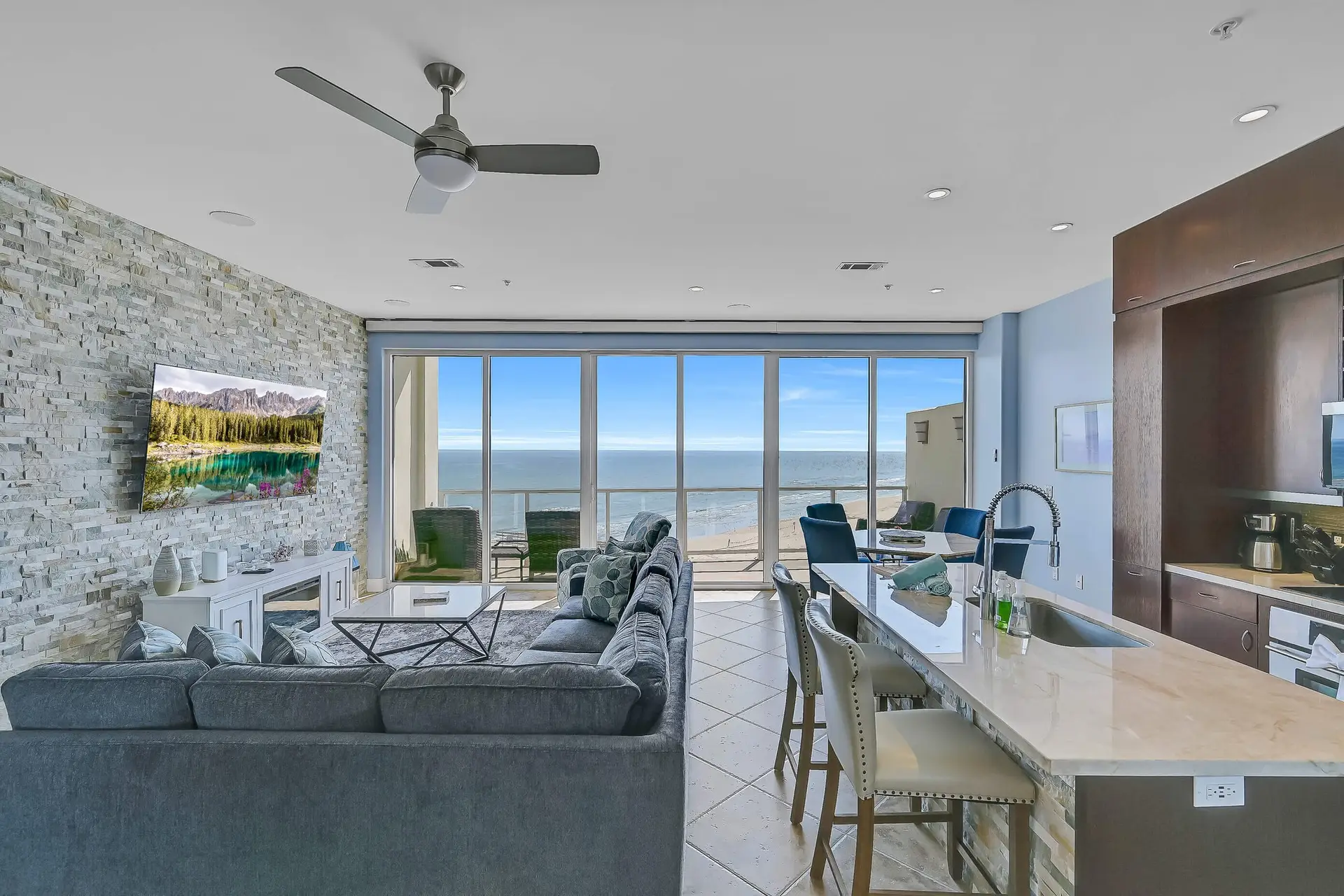 Beach view vacation rental Galveston condo